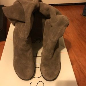 Sole Society Rumer slouchy boot in Dark Mushroom